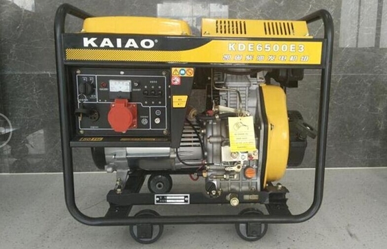 Open Frame 5.5kva Diesel Generator Efisiensi Tinggi Low Oil Alarm System